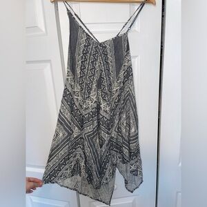 Women's navy and White asymmetrical dress